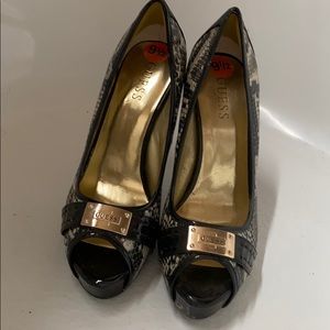 Guess snake print heels